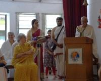 Dharma Sabha -  A Short talk by Shri Arun Heble, Chairman & President, CHF, USA (10 July 2026). Picture Courtesy: Smt. Sanjana Bantwal